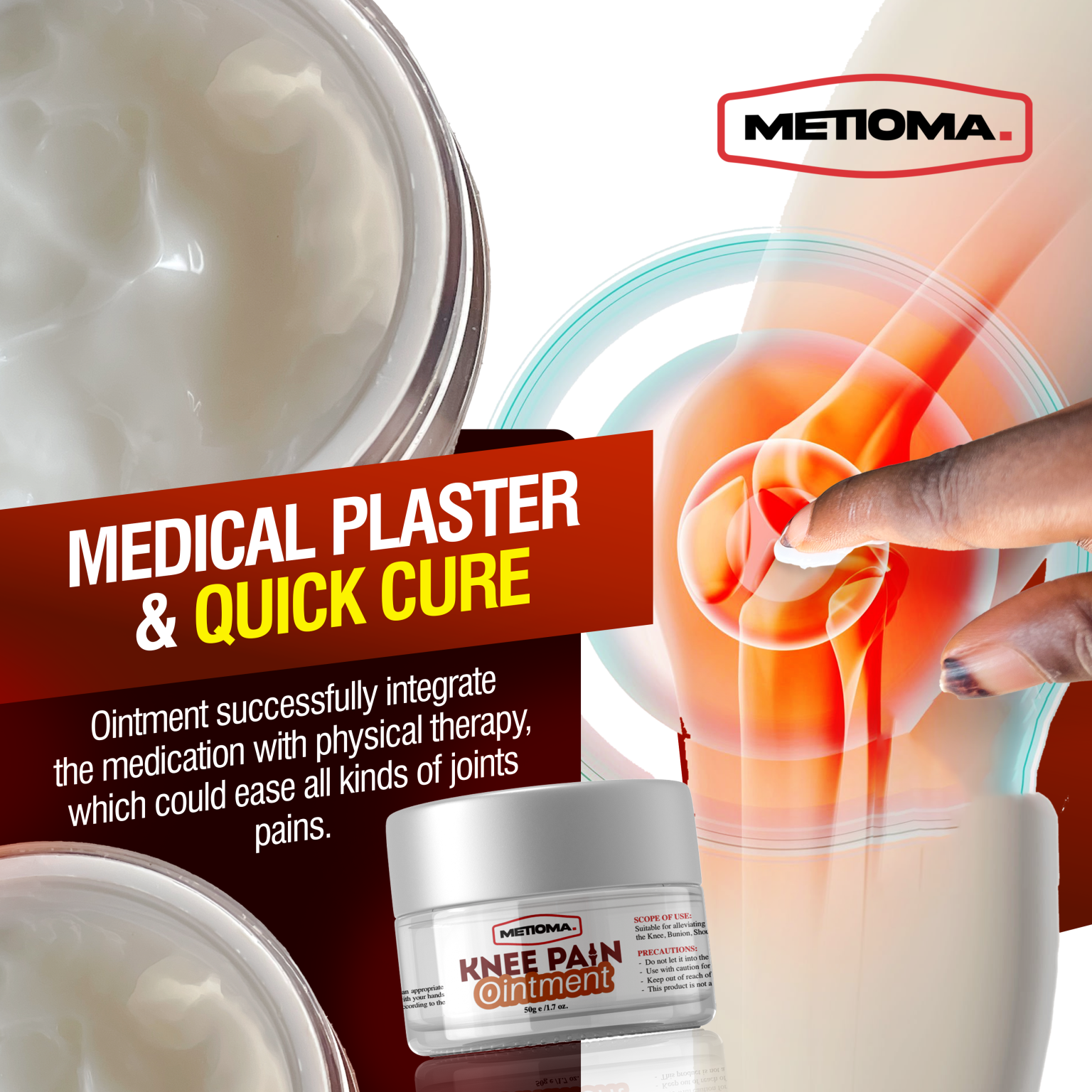 Knee 03 - Medical plaster & quick cure